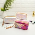 thumbnail image 5 of Fashion Creative Waterproof Cute PU Leather Mermaid Pattern Makeup Bag Storage Bag Laser Bag Cosmetic Bag PURPLE, 5 of 8