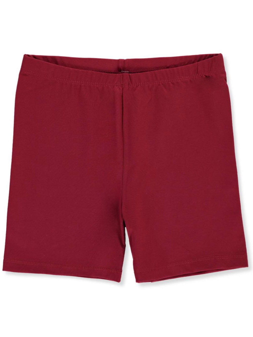 JP Girls' Wide Elastic Band Bike Shorts maroon, 6