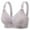 B_ Gray, variant on SMihono Women's Front Closure Daisy Bra Wirefree Unpadded Full Coverage Everyday Bralette Soft Comfy Breathable Bras Gray M