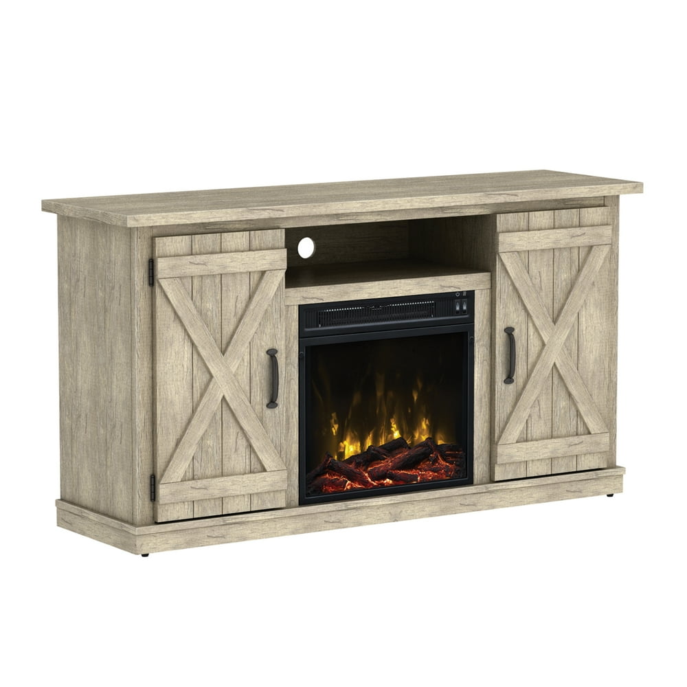 Twin Star Home Modern Farmhouse TV Stand for TVs up to 55&quot; with