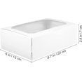thumbnail image 2 of 24 cajas de papel kraft para tartas, caja de regalo con ventana, cajas de cartón para tartas, con ventana transparente, para postres, tartas, pasteles, bodas, cumpleaños, color blanco, 2 of 5