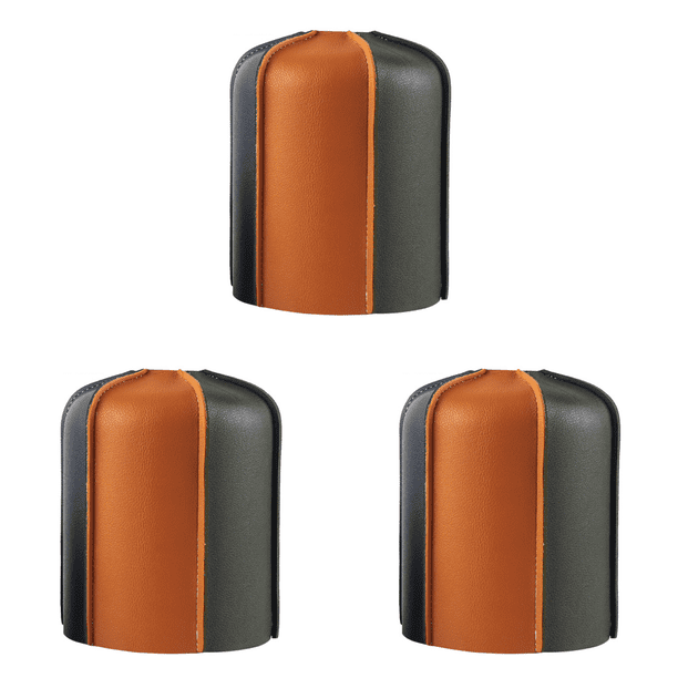 Camping Gas Tank Case 450g PU cuero cilindro cubierta protectora (grande)