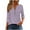 Purple A, variant on Ashirexll Womens Long Sleeve Tops, Shirts for Women Trendy, Fashion Ladies' Casual Striped V-Neck Long Sleeve T-shirt Blouse Zipper Tops