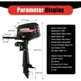 thumbnail image 5 of Miumaeov 6.5HP Outboard Boat Motor Engine 4-Stroke Updated with Water Cooling System, 5 of 8