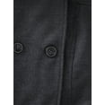 thumbnail image 7 of KVE Women's Classic Double Breasted Pea Coat Winter Mid-Long Slim Trench Coat with Belt Dark Grey Small, 7 of 7