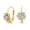 Clear, variant on Bling Jewelry Womens Blue CZ Imitation Sapphire Crystal Flower Gold Plated Drop Earrings