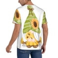 thumbnail image 2 of Goofa Sunflower Gnomes Pattern Mens Golf Shirt Baseball T-shirt Moisture Wicking Dry Fit Performance Sport Short Sleeve Striped Golf Polo Shirts-3X-Large, 2 of 7