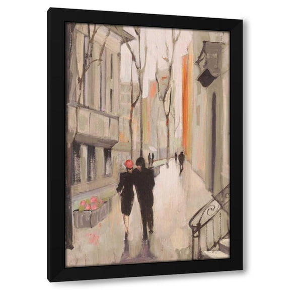 Julia Purinton 11x14 Black Modern Wood Framed Wall Art Titled - Village Promenade Neutral