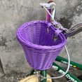 thumbnail image 2 of 4pcs/Set Rattan Bike Basket Front for Boys and Girls, Bicycle Basket with Tassel Stickers Bike Bell, Front Bike Accessories, 2 of 7