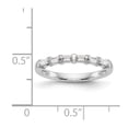 thumbnail image 7 of 14K White Gold Ring Band Wedding Diamond Baguette , Size 6, 7 of 7