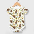thumbnail image 2 of Watercolor Highland Cow Sunflowers Baby Bodysuit for Girl Boy Yak Boho Floral Leaves Newborn Infant Romper Onesie Outfit, 2 of 7