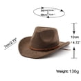 thumbnail image 5 of LILIYA Unisex Western Cowboy Hat with Multi Color Options, Packable Wide Brim Travel Hats, Classic Sun Protection Breathable Headwear for Camping Hiking and Holiday Trips, 5 of 5