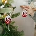 thumbnail image 6 of Festive Christmas Decorations - Assorted Character Ornaments with Hooks - Durable Plastic Tree/Window Pendants (4.7in, Red), 6 of 6