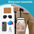 thumbnail image 6 of COEQINE Large Capacity Forearm Crutch Bag for Seniors Pink Tropical Leaves Elbow Crutch Attachment, Zipper Pouch, 2 Pockets, Lightweight, for Walking Cane & Hiking Stick, 6 of 7