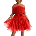 thumbnail image 2 of LOVZFMLL Robes Robe Femme Robe Sans Manches Robe Courte en Maille Unie Princesse Sans Manches, 2 of 5