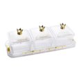 thumbnail image 4 of Abbracc Fruit Plate Fruit Plate Organizer Fruit Snacks Serving Platter Serving Container clear and 3 grids, 4 of 9