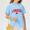 thumbnail image 6 of Xdegoge Kids Boys Girls Canada Maple Leaf Graphic T Shirt Short Sleeve Crewneck Casual Basic Tops Children Breathable Summer Playwear Active Clothes Vacation Outfits, 6 of 6
