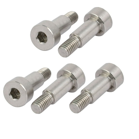 Unique Bargains Hex Socket Shoulder Bolt 10mm Shoulder Dia 18mm Shoulder Length M8 Thread 5pcs
