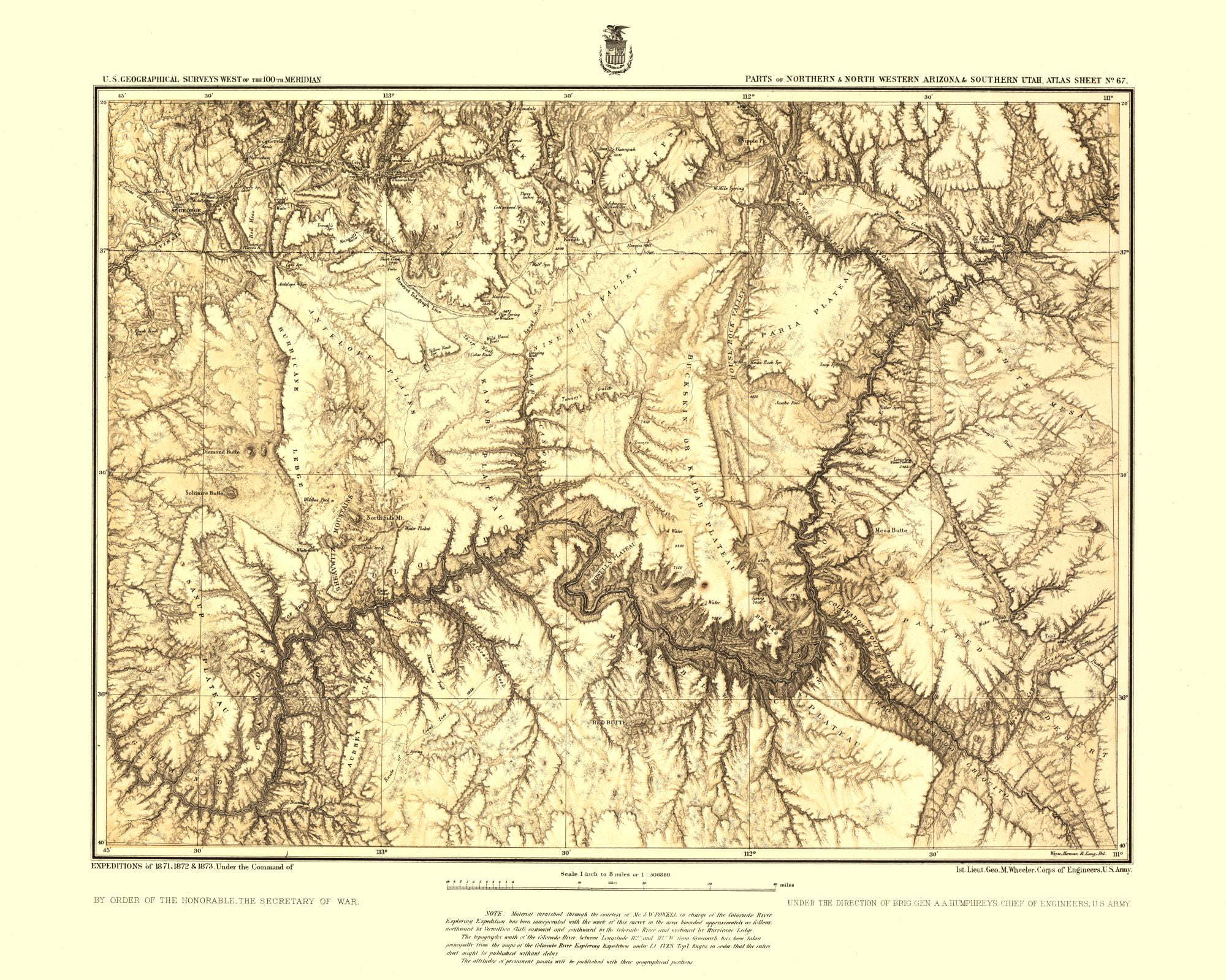 Usgs Topo Maps Utah Topo Map - Arizona Utah Atlas Sheet - Usgs 1873 - Walmart.com