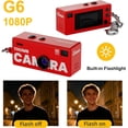 thumbnail image 5 of Red 1080P High-Definition Mini Digital Camera Thumb Backpack Buckle Camera, Retro Compact Mini Pocket-Sized Camera, Suitable for Travel, Concerts, and Study Recording, 5 of 6