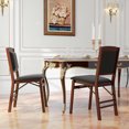 thumbnail image 2 of Costway 2 Pack Folding Dining Chairs Foldable Chairs with PVC Padded Seat & High Backrest, 2 of 10