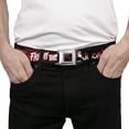 thumbnail image 3 of Friday the 13th Belt, Seatbelt Buckle Belt, Friday the 13th Jason Voorhies Mask Text Black Red White, Youth 22 to 32 Inches, 3 of 9