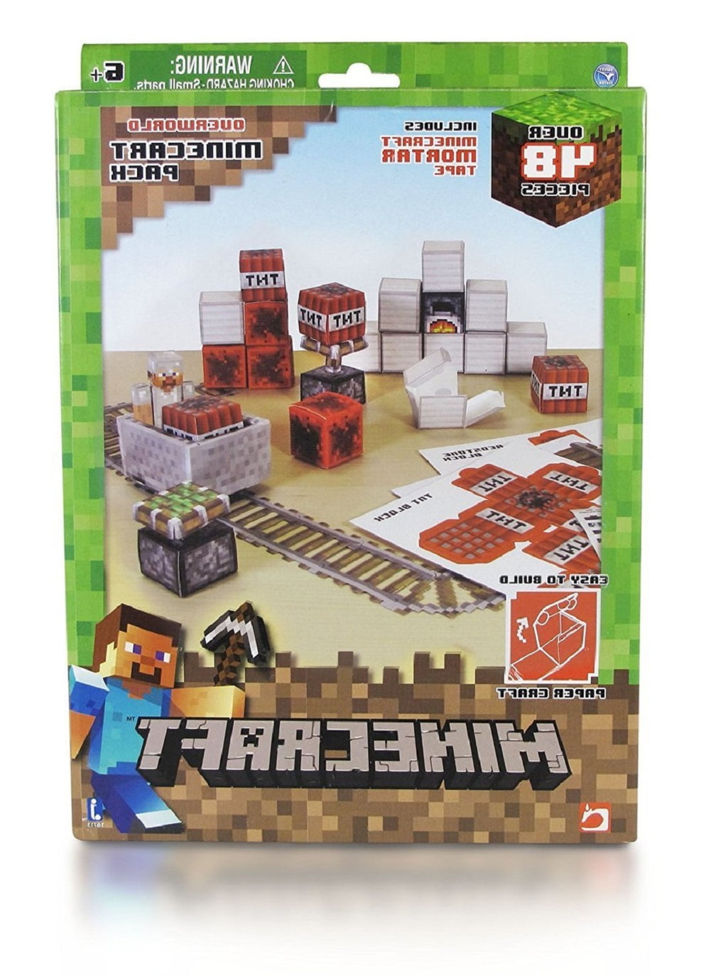  Minecraft Papercraft - Minecart Set, Over 48 Piece : Toys &  Games