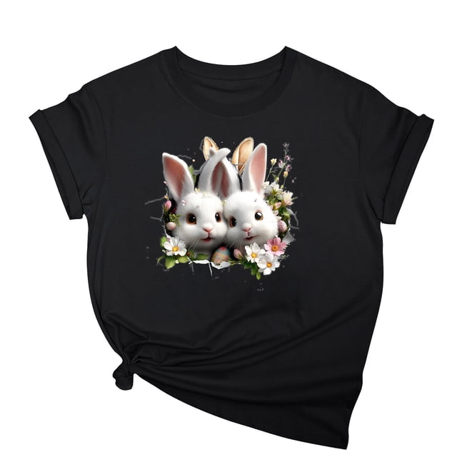 Tops de Cuello Alto para las Mujeres Amante Impreso Camiseta Cuello Redondo Manga Corta, Poliéster Spandex