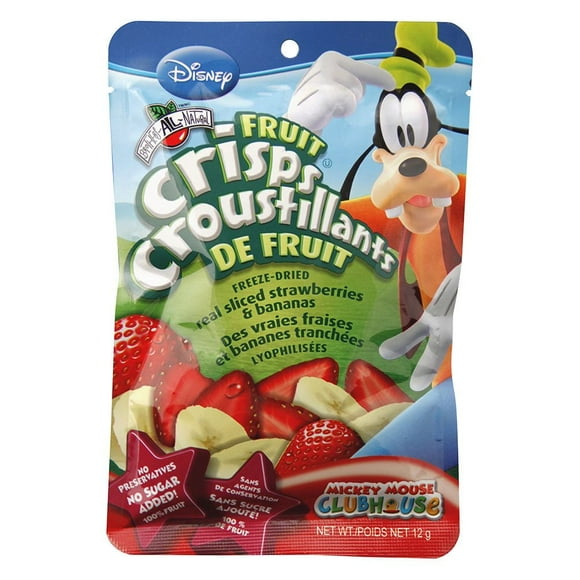 Disney Brothers All Natural Fruit Crisps, Strawberry Banana, Freeze dried slices of real strawberries and bananas