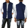 thumbnail image 2 of ToBeInStyle Men's Zip Up Sleeveless High Collar Polar Fleece Vest - Navy - Medium, 2 of 7