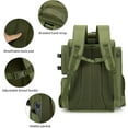 thumbnail image 4 of 42L Fishing Backpack with Rod Holders, Waterproof Fishing Tackle Backpack Fishing Bag with Hidden Shoulder Straps, Green, 4 of 16