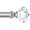 Antique Silver, variant on KAMANINA 3/4" Single Curtain Rod with Acrylic Diamond Finial, 84 - 120", Antique Silver