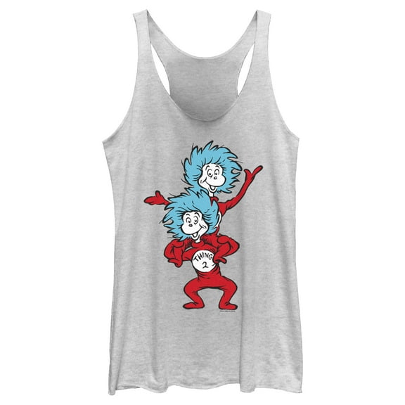 Women's Dr. Seuss Thing One and Thing Two Racerback Tank Top