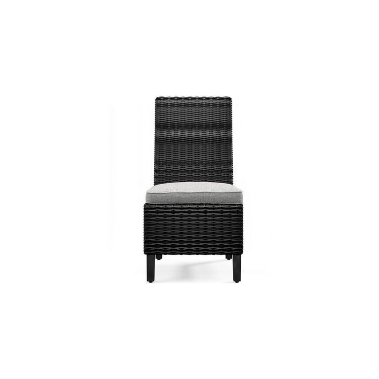 Beachcroft Outdoor Chair with Cushion (set of 2) - Black/Light Gray Beachcroft Outdoor Chair with Cushion (set of 2) - Black/Light Gray