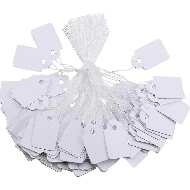 500pcs White Marking Tags Price Tags Price Labels Display Tags With Hanging String