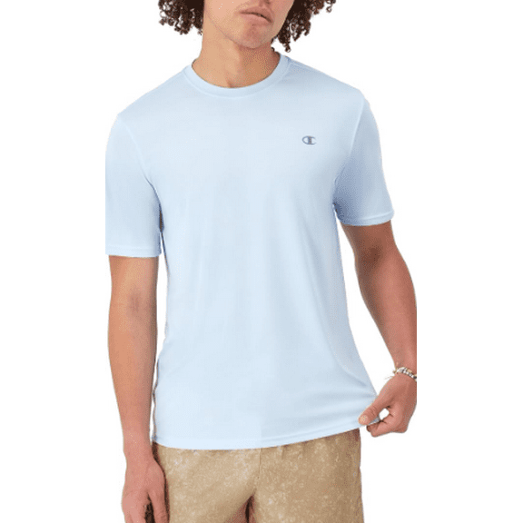 Champion Men's Sky Blue Classic Athletic Fit Jersey T-Shirt, XL