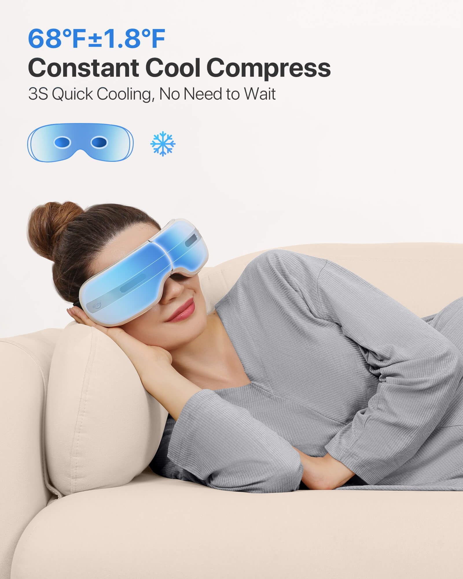 Bob and Brad EyeOasis 3 Massaggiatore per occhi con calore, musica e Compressione, elettrico Massaggiatore oculare per Alleviare occhi secchi, affaticamento degli occhi, Regali