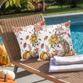 thumbnail image 5 of Outdoor Pillow Covers Waterproof Pillow Cases Protector Hello Autumn Cute Hedgehog Pillowcase Pack of 2 Watercolor Fall Maple Leaf Throw Cushion Case for Pation,Couch,Living Room Sofa, 18x18 in, 5 of 9