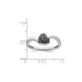 thumbnail image 2 of 1/10 Carat (Ctw) Black Diamond Heart Promise Ring in Sterling Silver for Women, 2 of 6
