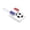 B, variant on Squishy Stress Ball – Football Clicker Keychain, Slow Rebound Squeeze Fidget, Anxiety Relief Hand Tool, Sports Fan Desk Decor & Party Gift