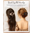 thumbnail image 6 of AWAYTR 6 Pack Matte Flat Hair Claw Clips, Large Oval French Clips, No Slip Strong Grip for Yoga, Daily & All Hair Types, 6 of 7