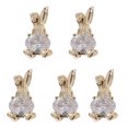 thumbnail image 3 of dianhelloya Nail Art Supplies 5Pcs Rabbit Nail Decors Shining Paste Easily Three-dimensional DIY Zircon 2023 Bunny Year Bow Pendant Nail Charms for Girl (L), 3 of 8