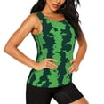 thumbnail image 2 of Daiia Green Stripes Of Watermelon Printed Womens Workout Tops for Women Quick-dry Tank Tops Mesh Yoga Shirts Athletic Running Tank Tops Sleeveless Gym Clothes-X-Large, 2 of 7