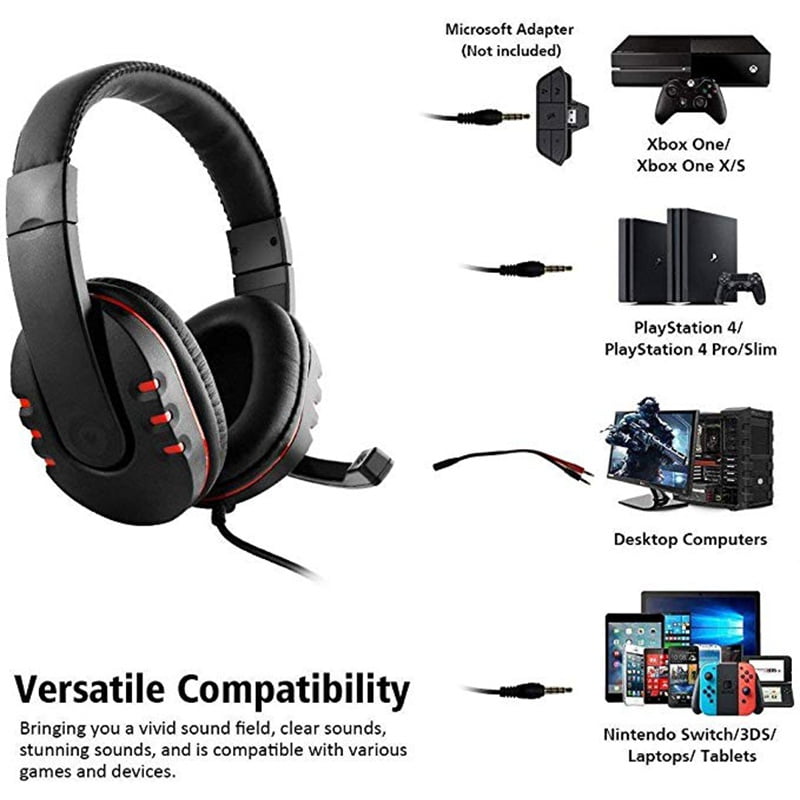 Stereo Gaming Headset Xbox 1 PS4 PC 3.5 