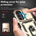 thumbnail image 5 of Decase for Samsung Galaxy A55,Rugged Case with Slide Camera Lens Protector [Military Grade Drop Protection] Built-in 360° Magnetic Rotation Ring Kickstand Dual-layer Shockproof Phone Case,Gold, 5 of 9