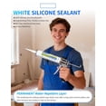 thumbnail image 2 of White  Caulk & Sealant,    Sealant Caulking, Shrink & Crack Proof,  Caulking for Kitchen, Bathroom, RV, Interior & Exterior Use, 10.2 FL. OZ/300ML, 4 Pack, 2 of 6