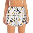 thumbnail image 2 of Wukai Carpenter tools Print Women' double-layer Shorts for Athletic Gym Running Shorts with Phone Pockets-Large, 2 of 7