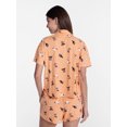 thumbnail image 4 of Halloween Women's Notched Top and Shorts Pajama Set from Way to Celebrate, 2-Piece, Sizes XS-3X, 4 of 5