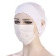 thumbnail image 1 of ManxiVoo Stretch Hijab Undercap Soft Inner Head Cover with Ear Holes for Daily Wear Comfortable Fit White, 1 of 1
