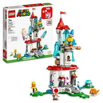 LEGO Super Mario Cat Peach Suit and Frozen Tower Expansion Set 71407, Buildable Game with Castle Toy and Costume, plus Kamek & Toad Figures
